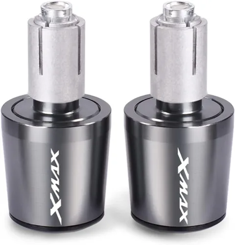 Vista 10 de CNC Motorcycle Hand Grips Bar End Plug Moto Handlebar Caps for Xmax 125 250 300 400 X-MAX 2016 2017 2018 2019 2020 2021 (Color : Black)