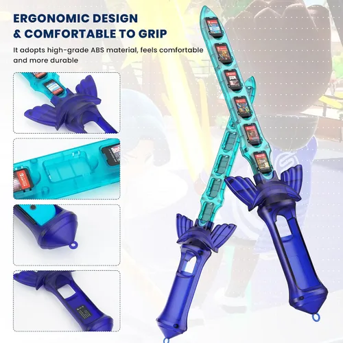 Vista 3 de Sword Handle Grip, CODOGOY Sword Game Accessories Compatible with Nintendo Switch OLED Nintendo Switch, for Switch Sports Chambara (Swordplay), with