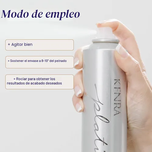 Vista 5 de Kenra Professional Platinum Working Spray 14 Flexible Hold Hairspray Fast-Drying, Non-Sticky Creates Volume & Texture Leaves Hair With