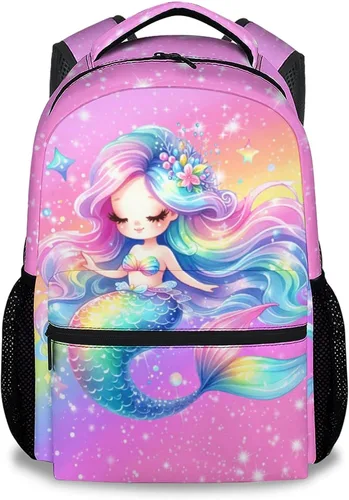 Vista 11 de Mochila para niñas, mochilas de unicornio para niños, bolsa de libros de 17 pulgadas para jardín de infantes primaria, preescolar, bonita mochila