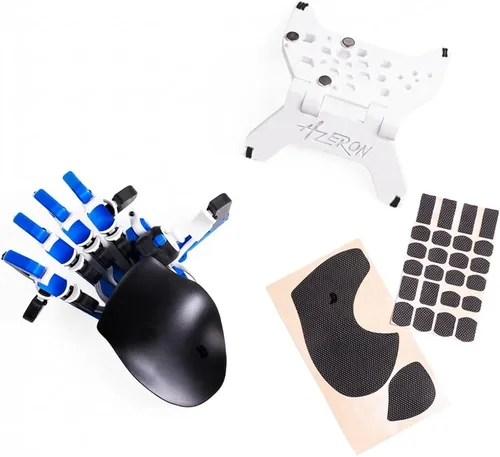 Vista 5 de AZERON Paquete de teclado – Teclado programable con una mano – Joystick Elite efecto Hall y 30 teclas programables, soporte magnético y cintas
