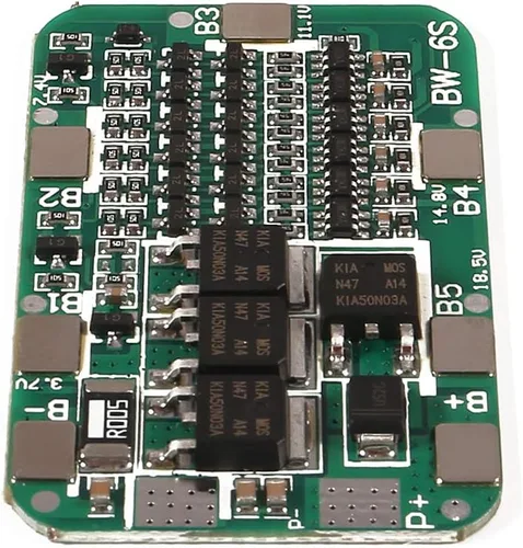 Vista 3 de ACEIRMC Placa de protección de batería 6S 15A 24V para batería de litio de iones de litio 18650 BMS Paquetes placa de protección PCB Circuitos
