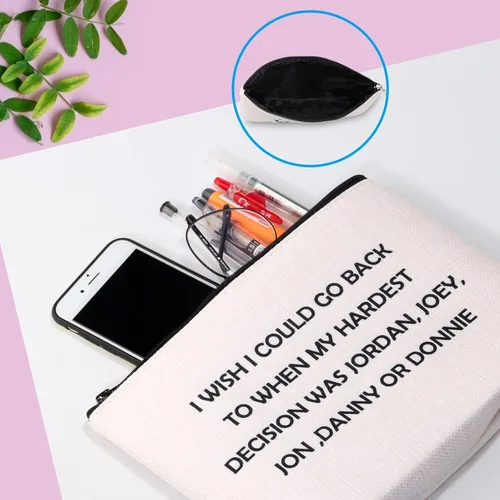 Vista 5 de Regalo inspirado en el grupo de música, banda de música, regalo para fanáticos, bolsa con cremallera, regalo de celebridades, bolsa de maquillaje