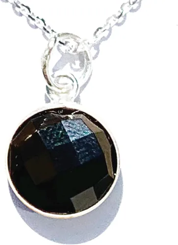 Vista 13 de Collar con colgante redondo, piedras preciosas naturales, labradorita, piedra lunar arcoíris, cristal, cuarzo rosa, amatista, citrino, plata de ley