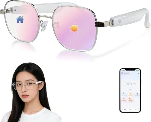 Vista 10 de Lentes inteligentes AI 2026 con cámara, video HD 4K y captura de fotos, gafas de cámara de 8 MP para hombres y mujeres, gafas de grabación