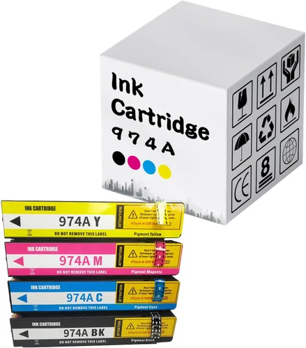 Vista 10 de Cartuchos de tinta 974A remanufacturados de alto rendimiento 974A para cartuchos de tinta 974A para impresoras HP PageWide X352DW X377DW X452DW Negro