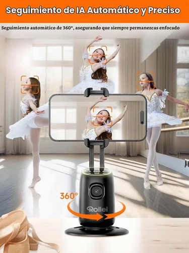 Vista 2 de Rollei Trípode de seguimiento facial automático, soporte de teléfono