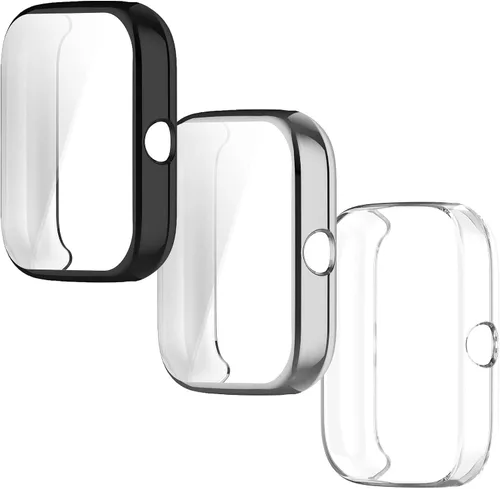 Vista 8 de Compatible con Amazfit Bip 3, protector de pantalla ultra delgado y suave, accesorios de protección de cubierta completa