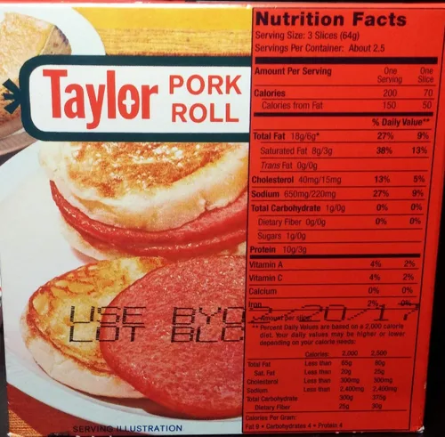 Vista 2 de Taylor, arrollado de cerdo de 6 oz. (paquete por 8 unidades)