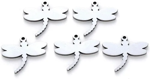 Vista 8 de Mega Pet 304 Stainless Steel Pendants Color de acero inoxidable # mariposa