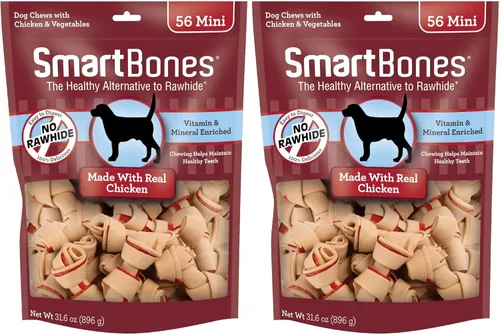 Vista 9 de SmartBones Mini masticables con carne de res real, 24 unidades, masticables sin piel cruda para perros
