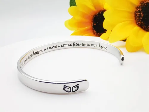 Vista 274 de Pulseras inspiradoras para mujer, joyería de acero inoxidable, con refranes, pulsera motivacional con mensaje oculto, pulseras grabadas para mejor