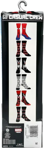 Vista 3 de Hyp Spiderman Venom Carnage Marvel Comics - Calcetines para hombre, paquete de 6 pares, Multi