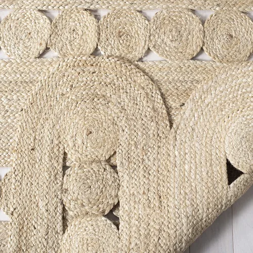 Vista 4 de SAFAVIEH Natural Fiber Collection - Alfombra decorativa de 2 pies 3 pulgadas x 4 pies, marfil, hecha a mano de yute trenzado trenzado, ideal