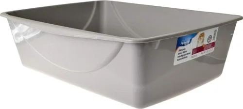 Vista 10 de Petmate Bandeja de arena, azul/gris, pequeña, fabricada en Estados Unidos