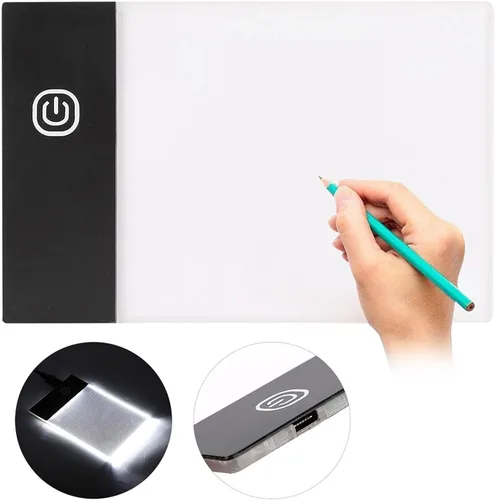 Vista 6 de A6 portátil LED caja de luz trazador pequeña almohadilla de luz LED tablero de luz pequeña almohadilla de luz de seguimiento de artcraft almohadilla