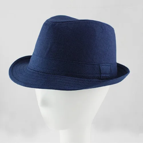 Vista 16 de ECYC Sombreros de jazz para niños, gorras de lino de color sólido para niños