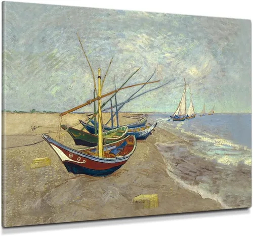 Vista 80 de Serie de pinturas de Vincent Van Gogh (favoritos). Reproducción de arte clásico de Van Gogh, impreso en lienzo, Algodón, Almond Blossom, 16x20