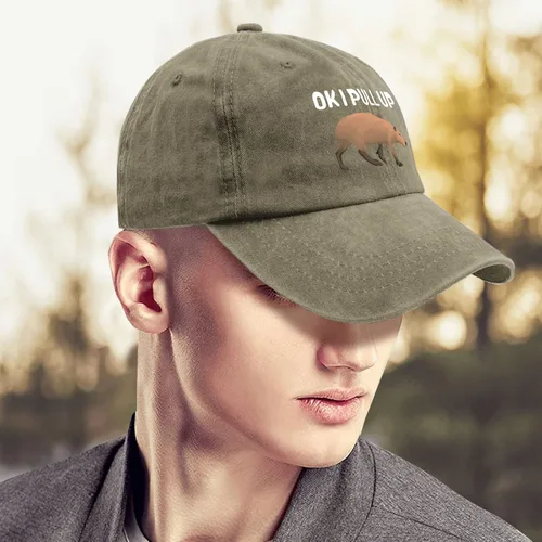 Vista 4 de Hat Ok I Pull Up Baseball Cap, Vintage Hats for Men