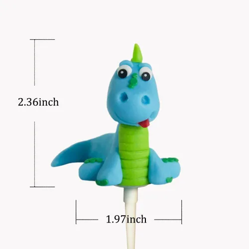 Vista 5 de 3 piezas de decoración de pastel de dinosaurio en miniatura para baby shower, niños y niñas, temática de animales del bosque, decoración de fiesta