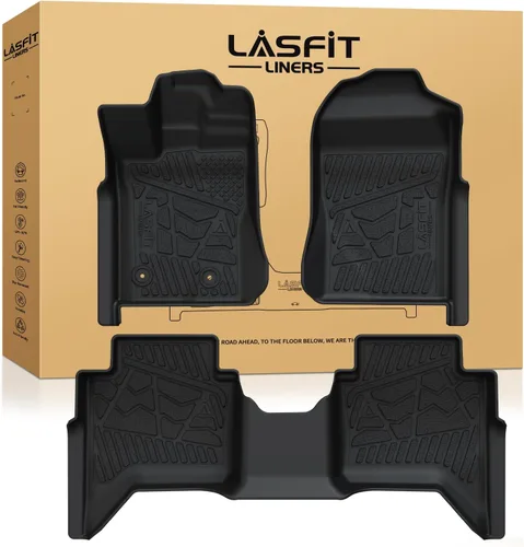Vista 19 de LASFIT Alfombrillas delanteras para Ford F-150 2015-2026 F150 Lightning 2022-2025 SuperCrew & Super Cab Alfombra para todo tipo de clima, tapetes