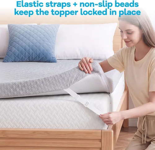 Vista 7 de WEUP Extra Firm Twin Mattress Topper, Bamboo Charcoal Infusion, Skin-Friendly, CertiPUR-US Certified - 2-Layer Support Topper (3-4" Thick)