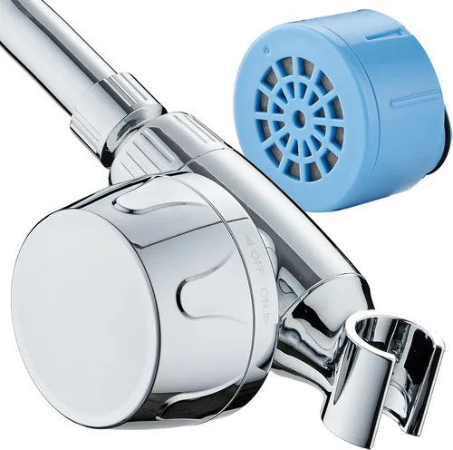 Vista 12 de Piel y cabello: el filtro de ducha más avanzado del mundo para combos con modos de filtración de encendido/apagado, recarga instantánea de cartucho