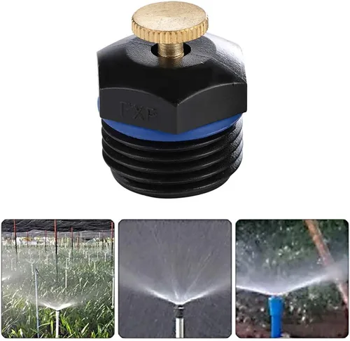 Vista 4 de 10 boquillas de nebulización de jardín giratorias de 360, boquilla de riego ajustable de 1/2 pulgada para césped de jardín (10 unidades)