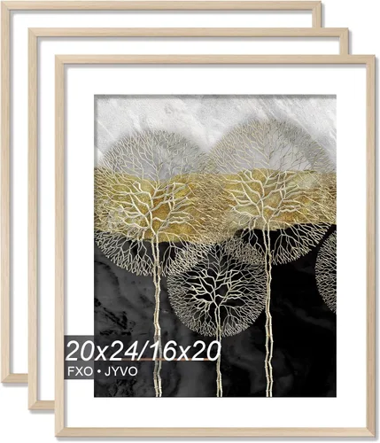 Vista 45 de Fxojyvo Marco de Fotos de 4x6, Muestra Foto de 3.5x5 con Paspartú o 4 x 6 Sin Paspartú, Liviano y de Alta Transparencia Marco de 4 por 6 para Pared