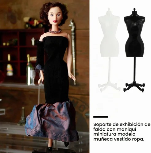 Vista 3 de Healifty 6 piezas de forma de vestido de muñeca, soporte de modelo de mini maniquí de 8.3 pulgadas para exhibición de ropa de muñeca a escala 1/6