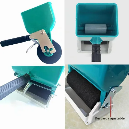 Vista 8 de Rodillo aplicador de pegamento portátil, esparcidor de pegamento para carpintería, aplicador ajustable para trabajo de madera, revestimiento