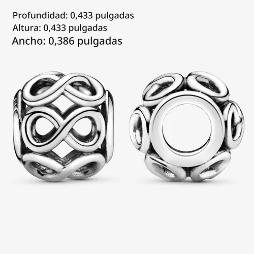 Vista 6 de PANDORA Abalorio de infinito calado, compatible con PANDORA Moments, plata de ley, regalo para ella, joyería para mujer con caja de regalo