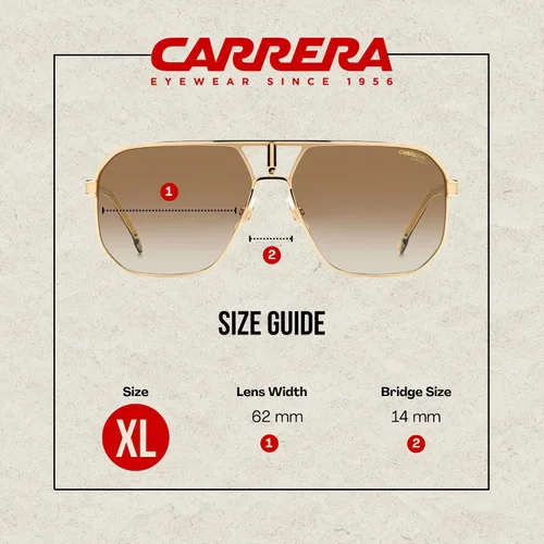 Vista 4 de Carrera CA1062/S Gafas de sol cuadradas para hombre Oro/86 negro marrón verde
