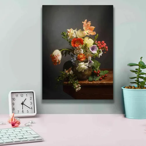 Vista 4 de Epic Graffiti Leah McLean - Lienzo decorativo para pared, diseño de "A Study On Tulips", 12 x 16 pulgadas