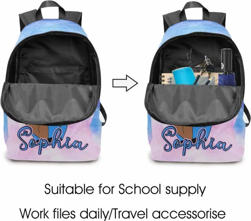Vista 162 de Texto personalizado Elefante desgaste gafas mochila mochila mochila casual Daypack bolsa para mamá niñas, color86-4, Mochilas Daypack