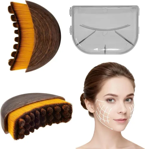Vista 7 de 2pcs nuevo cepillo linfático contorno facial, cepillo de cepillado seco