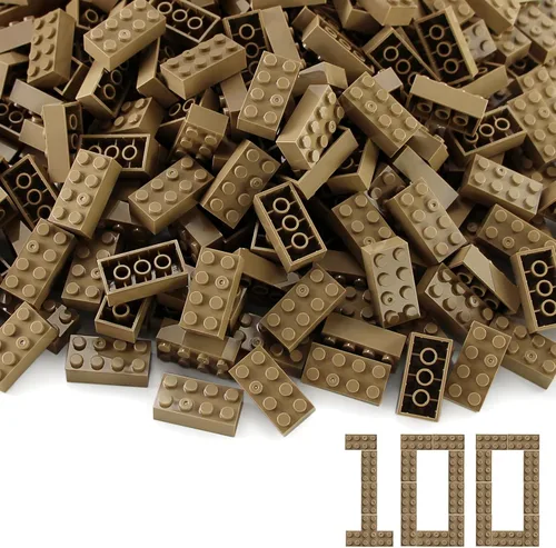 Vista 18 de 100 piezas 2 x 4 Ladrillos Piezas Negras Partes Clásico Juego Creativo Bloques de Construcción Juego de Partes Accesorios de Juguete Compatibles