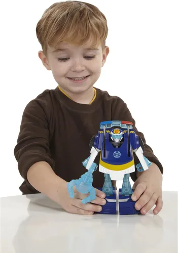 Vista 2 de Playskool Heroes Transformers Rescue Bots Energize Chase The Police-Bot Figura de acción