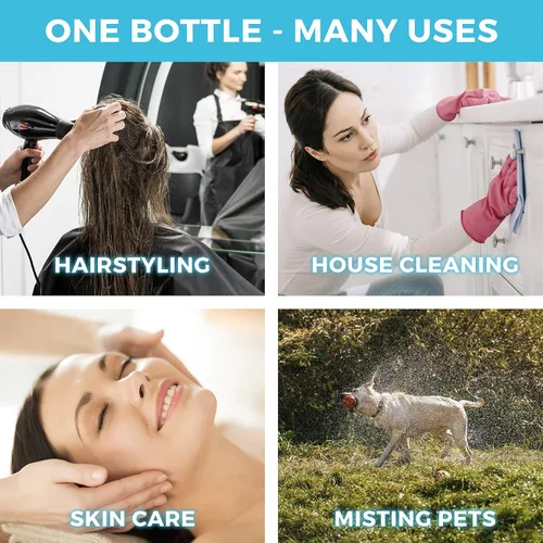 Vista 4 de Pulverizador continuo de agua para el cabello, ultra fino, botella de spray, atomizador sin propelente para peinado, limpieza, jardinería