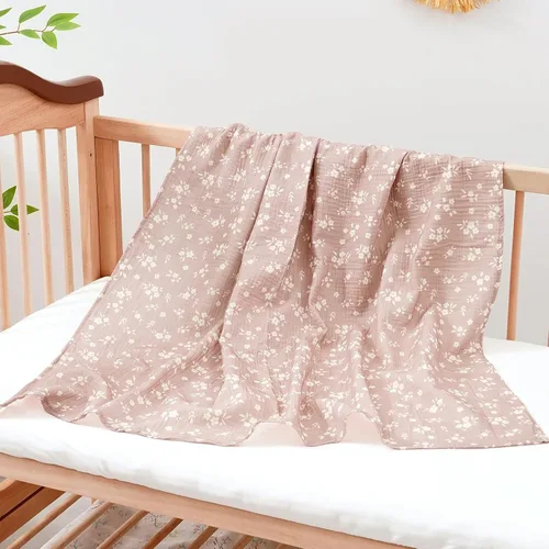 Vista 7 de Happy Flute Juego de 4 Mantas de Arrullo de Muselina Ultra Suaves para Recién Nacidos, Mantas de Recepción para Bebés Niñas y Niños, Esenciales
