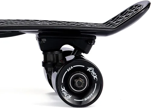 Vista 7 de Patineta KMX 55.8 y 68.5 cm, tabla mini cruiser clásica para niños, niñas, estudiantes, adultos, adolescentes, tabla mini cruiser para principiantes