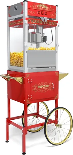 Vista 12 de Máquina de carrito de palomitas de maíz de 16 onzas sobre ruedas, máquina de palomitas de maíz de 850 W para 64 tazas de palomitas de maíz por lote