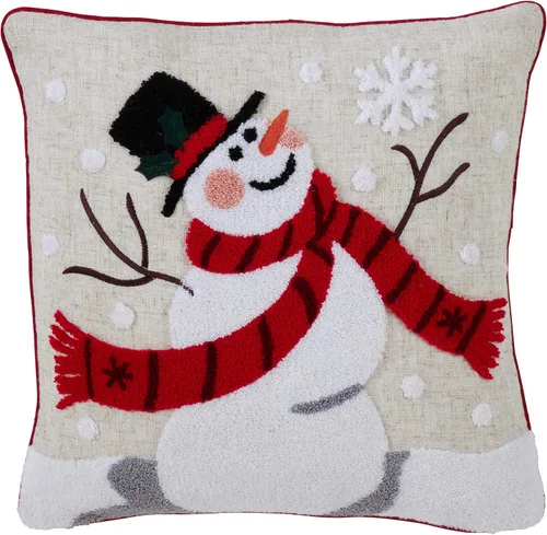 Vista 5 de SARO LIFESTYLE Kringle Collection - Almohada con cinturón de Papá Noel con relleno de poliéster, 18 pulgadas, color rojo