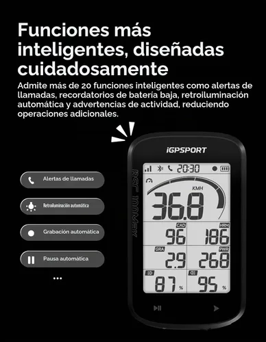 Vista 6 de iGPSPORT BSC100MAX GPS Bike Computer, 3 '' Pantalla Auto Start/Stop Custom Data 40H Impermeable Bicicletas Computadora Inalámbrica