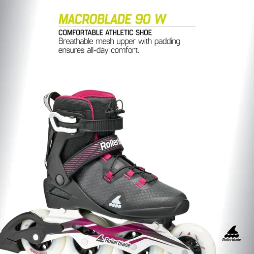 Vista 4 de Rollerblade Macroblade 90 Patín en línea para mujer, color rosa paraíso neutro