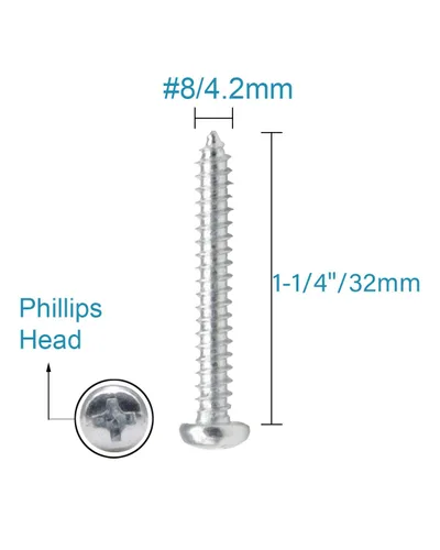 Vista 3 de IMScrews Juego de 100 anclajes de plástico autoperforantes para paneles de yeso con tornillos, kit de anclajes de pared con 50 tornillos/50 anclajes