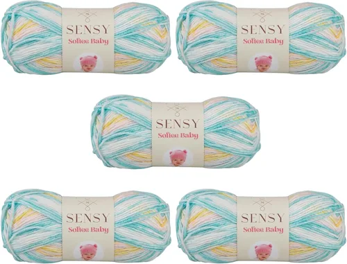 Vista 49 de Sensy Softee Hilo para Bebé, 3.5 oz, 275 yardas, Gauge 3 Light (Almendra)