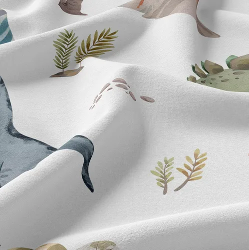 Vista 4 de Sweet Jojo Designs Juego de sábanas tamaño individual de 3 piezas (dinosaurio de dinosaurio en acuarela) para niños, niños, adolescentes, incluye