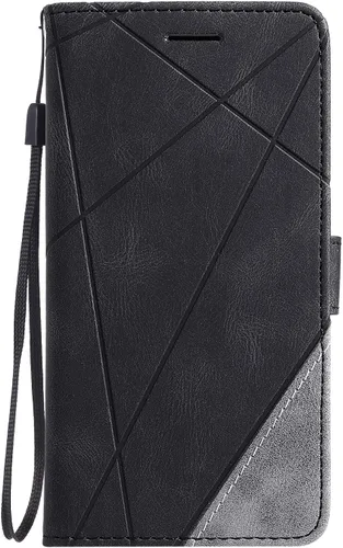 Vista 3 de Funda compatible con Sony Xperia 1 V, compatible con Sony Xperia 1 V 2023 XQDQ62/B XQ-DQ72 XQ-DQ14 Funda con tapa de piel sintética negra