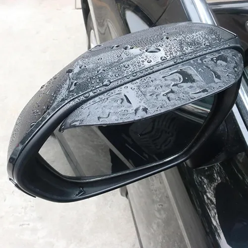 Vista 4 de MENDX Car Rearview Mirror rain Eyebrow for J-eep Compass 2007 2008 Car Rearview Mirror Rain Eyebrow Shield Snow Guard Rainproof Blades